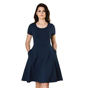 Cotton Knit fit and Flare Dress